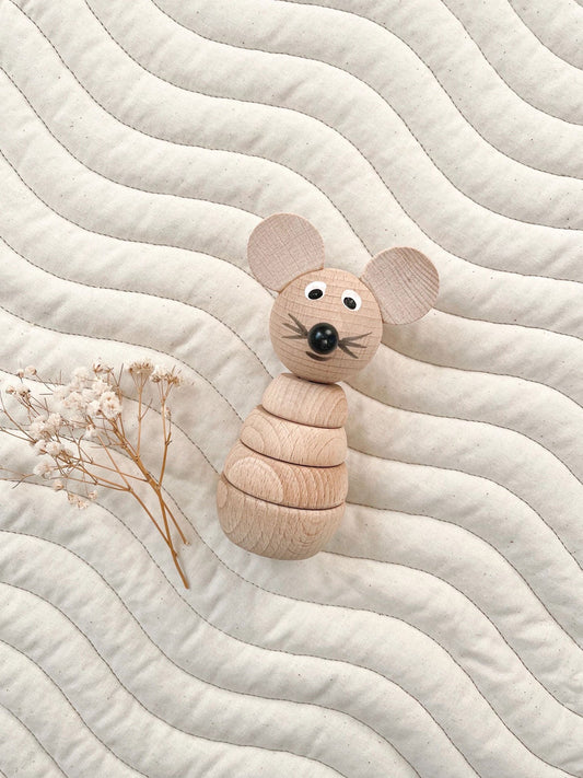 Wooden Mouse Stacker Toy
