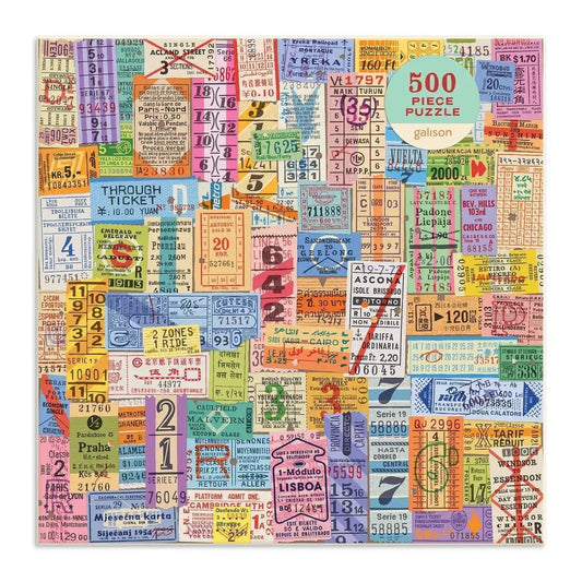 Troy Litten Vintage Travel Tickets 500 Piece Jigsaw Puzzle
